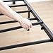 Olee Sleep 14 Inch Heavy Duty Steel Slat Anti-Slip Support, Easy Assembly Platform Bed Frame, Noise Free Steel Mattress Foundation, Maximum Storage, No Box Spring Needed, Black, Twin Size