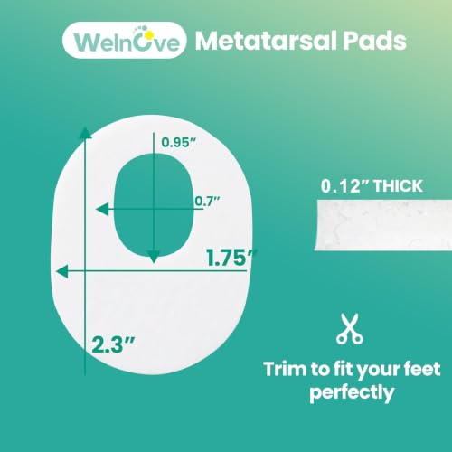Image of Welnove 42Pcs Callus Pad with Water-Resistant Self-Stick Adhesive, Protects Foot, Heel and Toes from Rubbing and Friction,Oval Shape Design,Reduce Pressure and Friction from Shoes Rubbing-White
