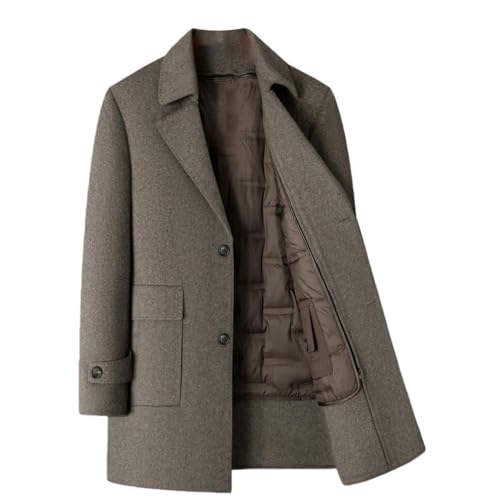 Manteau en laine double face chaud avec col costume modulable