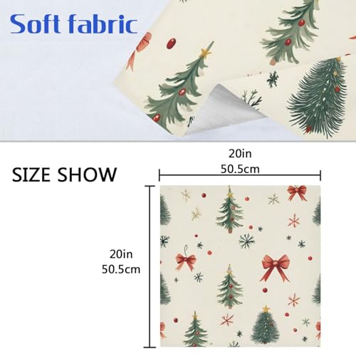 Servilletas de Tela con Estampado de Árbol de Navidad x6 miniatura 6