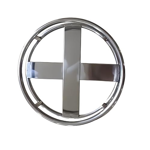 Portavasi in acciaio inox e carrello rotondo, vassoio con sottovaso con ruote e base mobile per fioriere