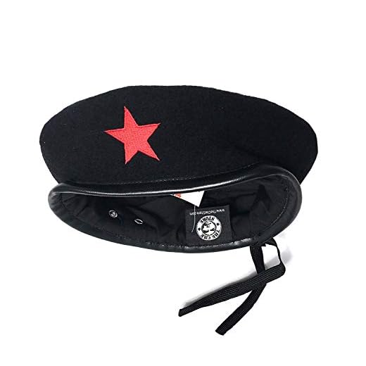 Che Guevara Boina Militar de almacenar negro con estrella roja