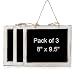 Cade Vintage Framed Kitchen Chalkboard - Decorative Chalk Board for Rustic Wedding Signs, Kitchen Pantry & Wall Decor (3, 8*9.5in)