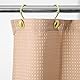 Goldene dekorative Duschvorhanghaken: Messing Gold ovales Design rostfreie, robuste Metall-Duschvorhangringe für Badezimmer – Klassische, Elegante Duschvorhang-Aufhänger für Duschstange – Set mit 12