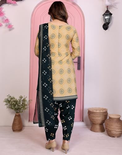 Image of Yashika Unstiched Crepe dress materials | Crepe Salwar Suit for women with dupatta | suit material for women unstitched