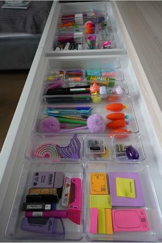 color house 15 Parça Çekmece Içi Düzenleyici Modüler Makyaj Takı Kozmetik Aksesuar Şeffaf Organizer ŞEFFAF Tek Ebat - Görsel 5