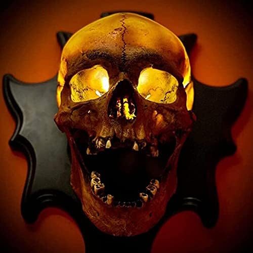 Halloween Skull Lamp, Night Light Wall Decoration, 3D Skull Lantern with Switch Control, Horror Skull Decoration lamp