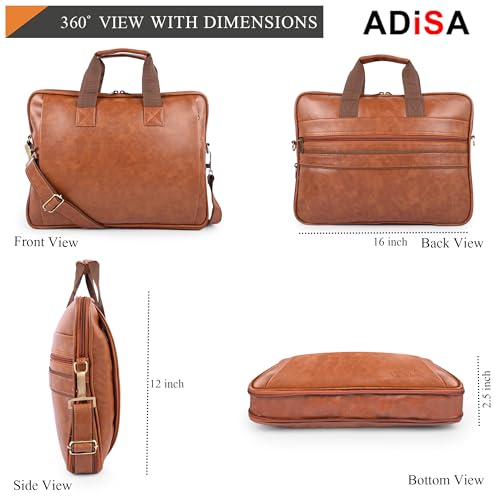Image of ADISA Laptop Messenger Office Bag Briefcase for Work for Men