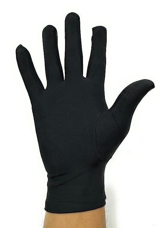 Fozti ozti Microfiber Lint Free Gloves 1 Pair for Quality Check & Scratch-Free Handling for Jewellery Showroom, Watch Boutique, Diamond/Crystal Processing Anti-Smear, Anti-Fingerprint -Black (B09XXX39DV) Amazon Price History, Amazon Price Tracker
