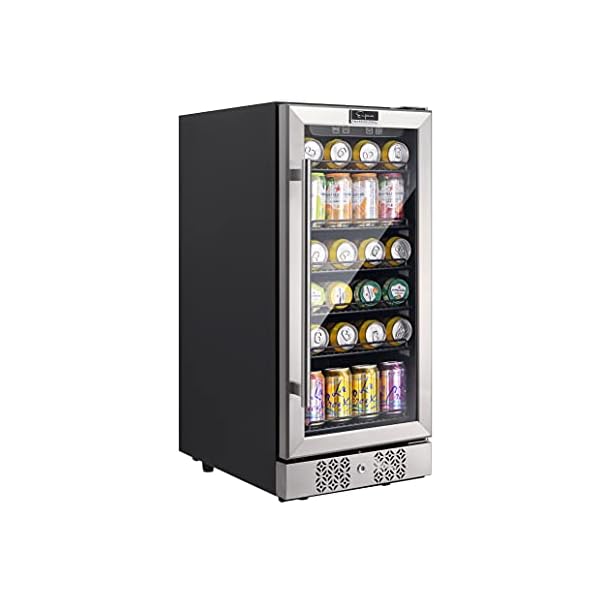 Empava 15″ Beverage Refrigerator Cooler 84 Cans Freestanding Mini
