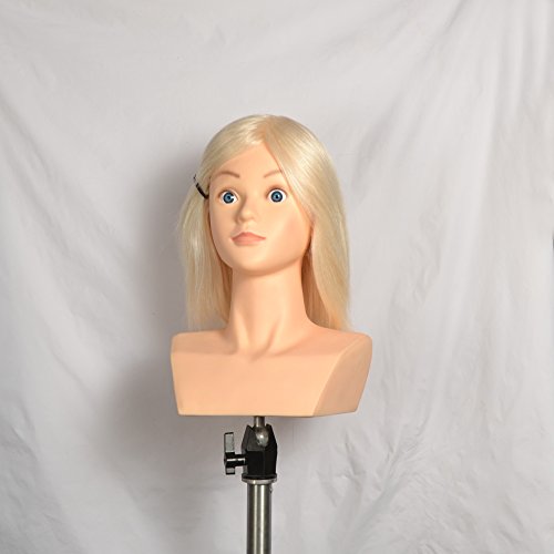 white color Hairdressing 22 inches 100% wool Shoulder Training Mannequin Head
