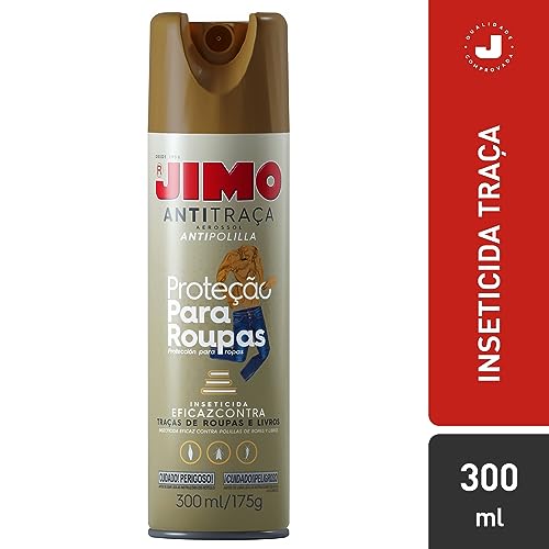 Jimo Anti Traça Inseticida Proteção Para Roupas E Livros Sem Cheiro Aerossol 300Ml