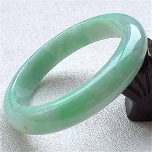 Bracelet en jade naturel vert clair de 54-64mm pour femme - 4