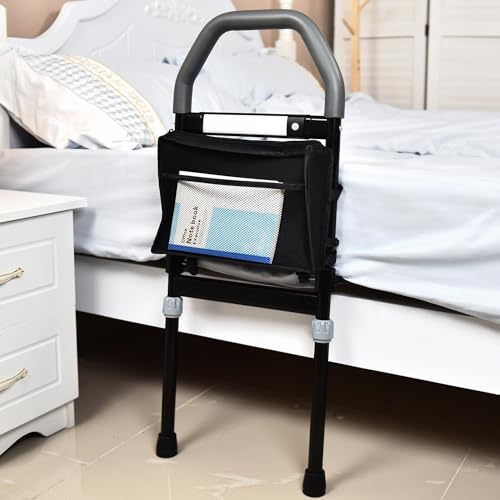 Barandilla Cama Adulto con Luz LED y Patas de Seguridad | Anticaida Cama Adultos | Barrera Cama Adultos | Ayuda para Levantarse de la Cama | Barra Cama Adultos | Baranda Cama Adultos | Valla Cama