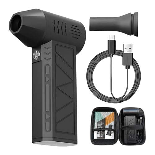 Turbo Blower,Portable Outdoor Fan Compressed Air Dust - 3 Gear Adjustable Dryer Portable Handheld Cleaning Accessories for Women Men Pet Outdoor House