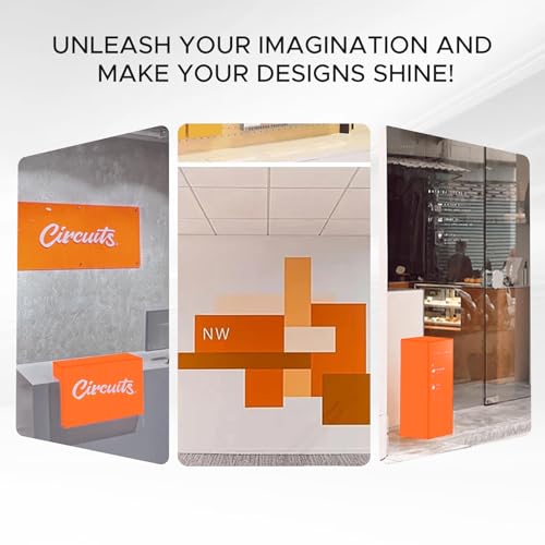 Image of Orange Acrylic Sheet 12 inch x 16 inch x 1 /8 inch Thick, ALCCIFI 2 Pack Opaque Glossy Cast Red Plexiglass for DIY Crafts, Signage, Laser Cutting & Engraving