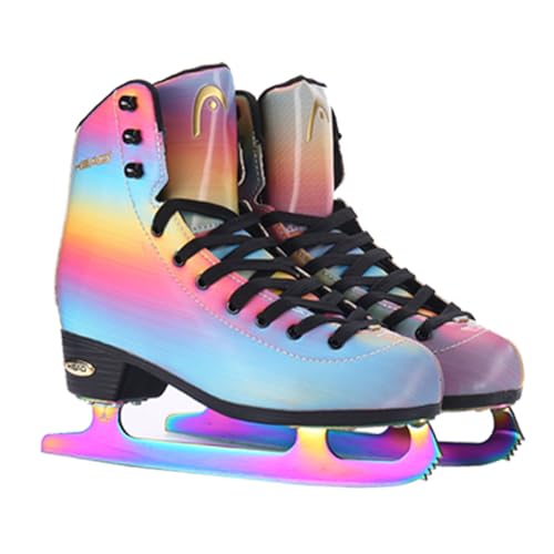 SerendipitousWhisper Damen Schlittschuhe,Eiskunstlauf Eislaufschuhe,Schlittschuhe,Schnürung,Helles OberflächendesignWärme und Komfort,ideal für Einsteigerinnen,Für Eisbahn & Outdoor
