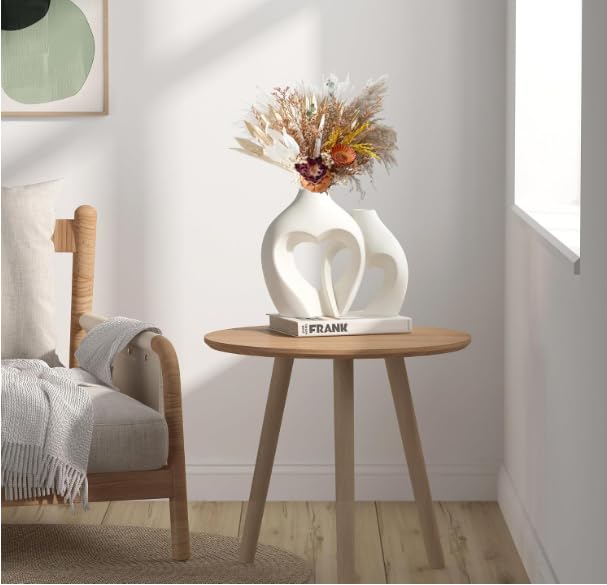 Image of White Heart Shaped Vases for Decor, Shaped Ceramic Vase Set of 2, Minimalist Decorative Vase for Table Centerpiece Wedding Dining Room (Heart Vase)