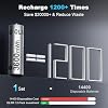 Paquete de 12 baterías de litio AA recargables con cargador, 3600mWh 1.5V | Uso universal, carga y almacenamiento integrados, 1200 ciclos de vida, carga rápida, seguridad avanzada multiprotección 8