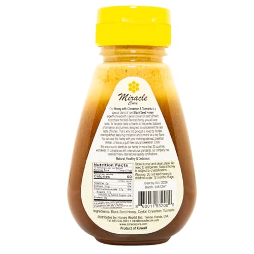 Miel natural con semillas negras, canela y cúrcuma 250g miniatura 2