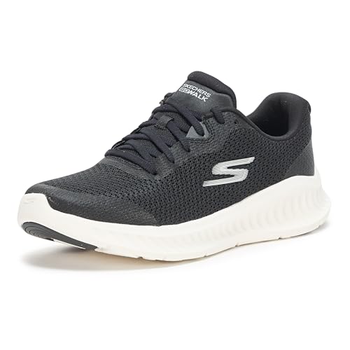 Skechers Women's Go Walk Now Narissa Sneaker, Black/White, 9