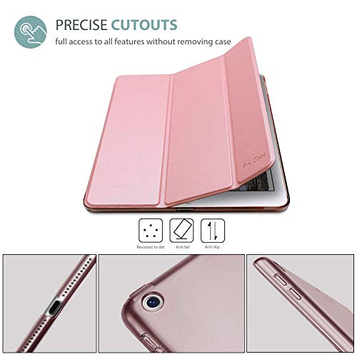 Image of ProCase Smart Case for iPad 9.7 Inch iPad 6th /5th Generation 2018 2017(Model: A1893 A1954 A1822 A1823), Ultra Slim Lightweight Stand Cover with Translucent Frosted Back -Pink