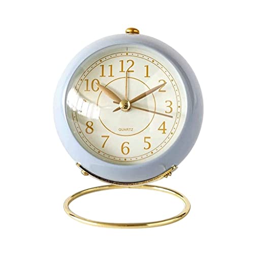 Reloj despertador digital XXZ azul de mesita de noche silencioso con luz nocturna y diseño nórdico