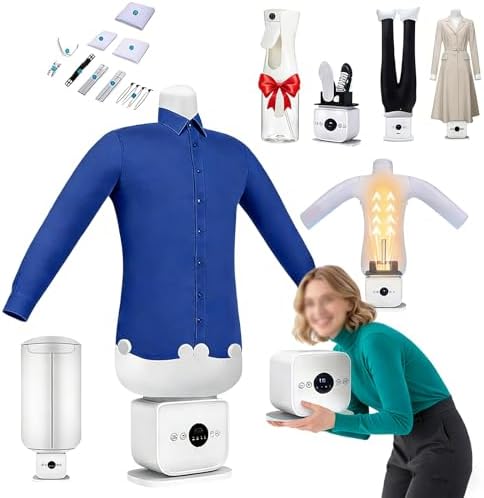 Automatic Ironing Machine - Hands-Free Smart Garment Steamer, Quick 5-10 Min Ironing for Shirts & Pants, Customizable Heat & Timer for Effortless Wrinkle Removal