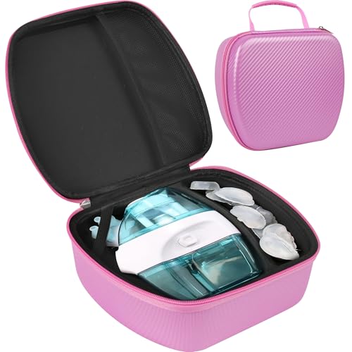 Image of Calvana Travel Case Compatible with the Nasal Irrigation System, Scratch-Resistant Organizer for Nose Cleaner & 12 SaltPods, Pink, 9 inch x 7.75 inch x 4.25 inch (Nose Cleaner & SaltPods Not Included)