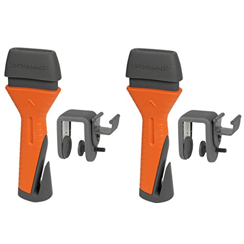 Lifehammer Safety Hammer Evolution - Automatic Emergency Escape and Rescue Hammer with Seatbelt Cutter - 2 Pack