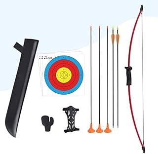ELONG OUTDOOR Archery Set Recurve Bow and Arrow Set Kids with Target Youth Junior Archery Beginner Longbow Training for Teen Teams Game Gift