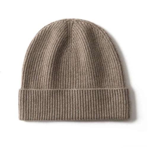 Kaszmirowa czapka beanie dla mężczyzn - zimowa gruba dzianina miękka akcesorium outdoorowe