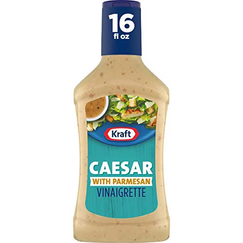 Kraft Caesar Vinaigrette Salad Dressing with Parmesan (6 ct Pack, 16 fl oz Bottles)
