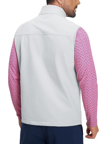 Image of M MAELREG Mens Vests Outerwear Windproof Lightweight Softshell Vests Zip Pockets Sports Sleeveless Jacket Golf Vests for Men