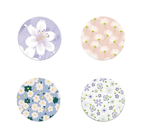 （4 Pack） Cellphone Stand,Cell Phone Finger Foldable Holder Grip for Smartphones and Tablets (Flower design B)