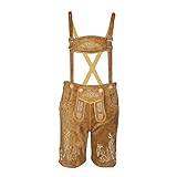 MS-Trachten Kinder Trachten Lederhose Alex kurz Hellbraun (140)