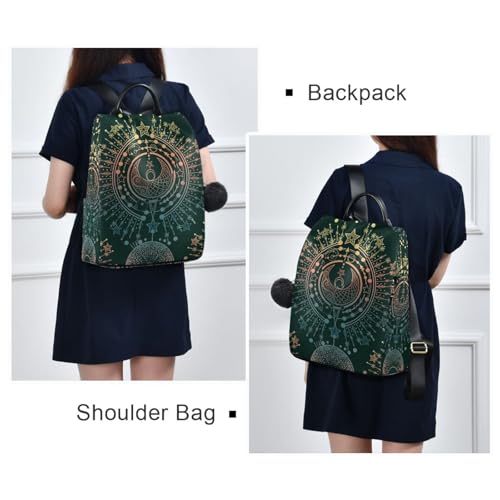 Image of ALAZA Moon & Star Alchemy Magical Backpack Purse for Women Anti Theft Fashion Back Pack Shoulder Bag