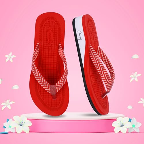 Image of Dashny Women's (1436-1434) |Extra Super Soft Comfortable Slippers |Red Brown Casual Slides Slippers