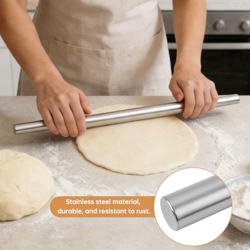 Zorivane 8Pcs Dumpling Maker Set, Stainless Steel Empanada Maker Press with Rolling Pin and Stuffing Scoop, Dough Cutter Dumpling Mold for Ravioli Pierogi Calzone, 3 Sizes - Thumbnail 7