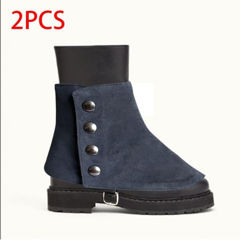 Gangster Gamaschen Blau - Mittelalter Piraten Stiefelüberzüge Kostüm