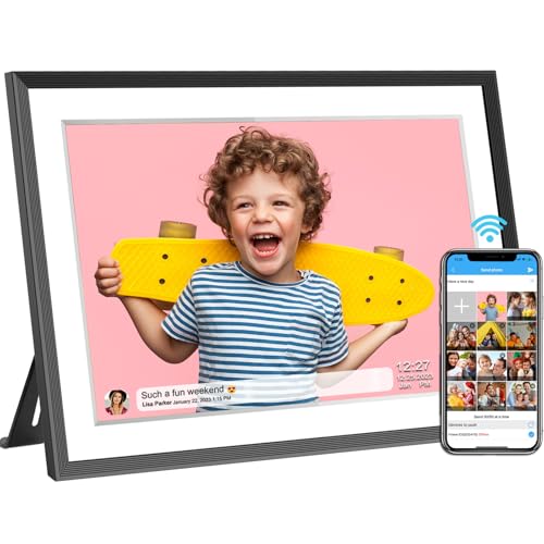 32GB FRAMEO 10.1 Inch Smart WiFi Digital Photo Frame 1280x800 IPS LCD Touch Screen, Auto-Rotate Portrait and Landscape, Share Moments Instantly via Frameo App from Anywhere