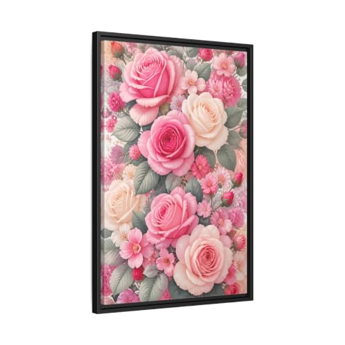 Tableau de roses roses pour instaurer une atmosphère douce et poétique dans votre foyer