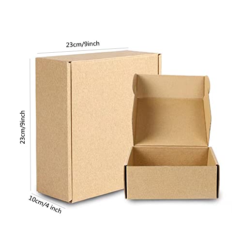 Shipping Boxes 9X9X4 Inch Pack Of 20，Livejun Brown Corrugated Cardboard Box Mailer Boxes For Packaging Small Business Shipping (9X9X4 Inch) #TOP5
