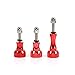 Price comparison product image Binglinghua 3Pcs/set Colorful Stainless Aluminum Thumb Knob Bolt Nut Screw For Gopro Hero 3 4 5 (red)