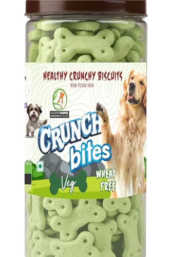 Image of Wheat-Free Veg Dog Biscuits - Healthy Crunchy Biscuits Treats for Dogs of All Breeds and Sizes - Vegetarian Snacks for Puppies, Adults & Seniors (800g)