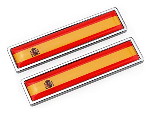 Anawakia Lote de 2 pegatinas de la bandera francesa, Alemania, Italia, España España Suecia América UE para decoración del coche adhesivo (España) Cover