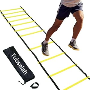 20ft Adjustable Agility Ladder with Carry Bag – Football Training Equipment & Speed Ladder for Soccer, Basketball – Agility Training Equipment for Footwork Drills