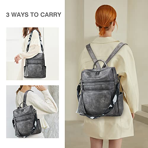 Zk-Queen Backpack Purse For Women Fashion Leather Designer Backpack Purses With Wristlets Travel Shoulder Bags With Tassel #TOP1