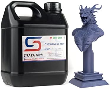 Siraya Tech Fast ABS-Like 3D Printer Resin, High Precision, Non-Brittle - Low Odor 405nm UV-Curing Photopolymer for 8K LCD/DLP Printing (Navy Grey, 2kg)