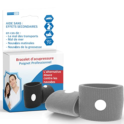 Bracelet d'acupressure contre les nausées - Bracelet Anti Nausée - Bande de Poignet de Soulagement de Nausée - Idéal pour les Nausées de grossesse, le Mal de Mer, le Mal des Transports Cover